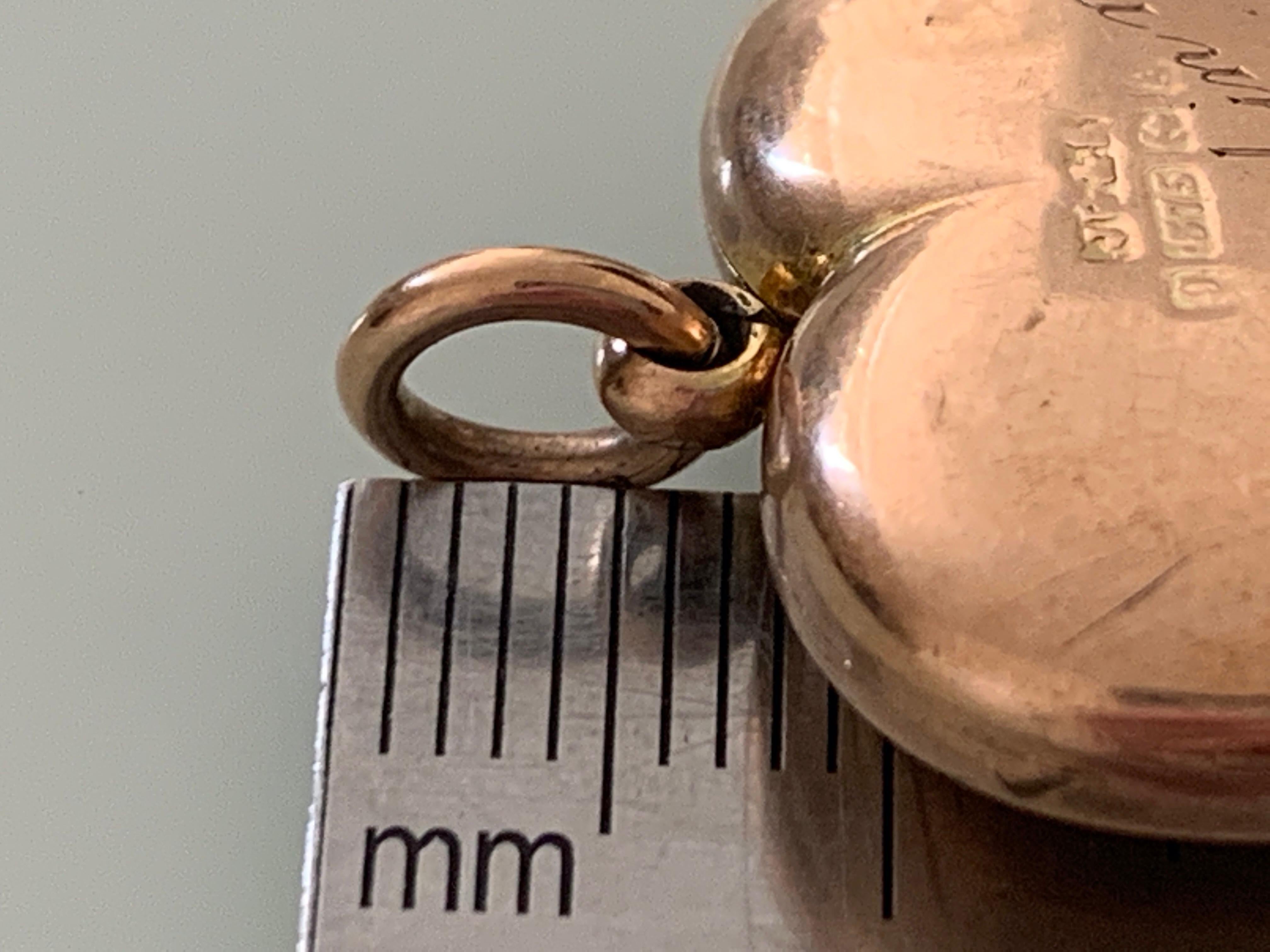 Grand médaillon ancien en or 9ct en forme de coeur en vente 7