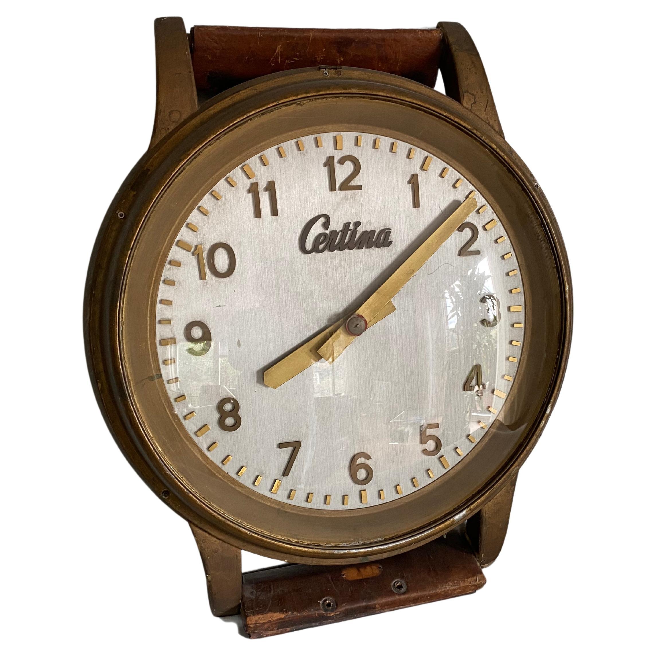 Large Antique Advertisement Wristwatch of the Swiss Watchmaker "Certina"