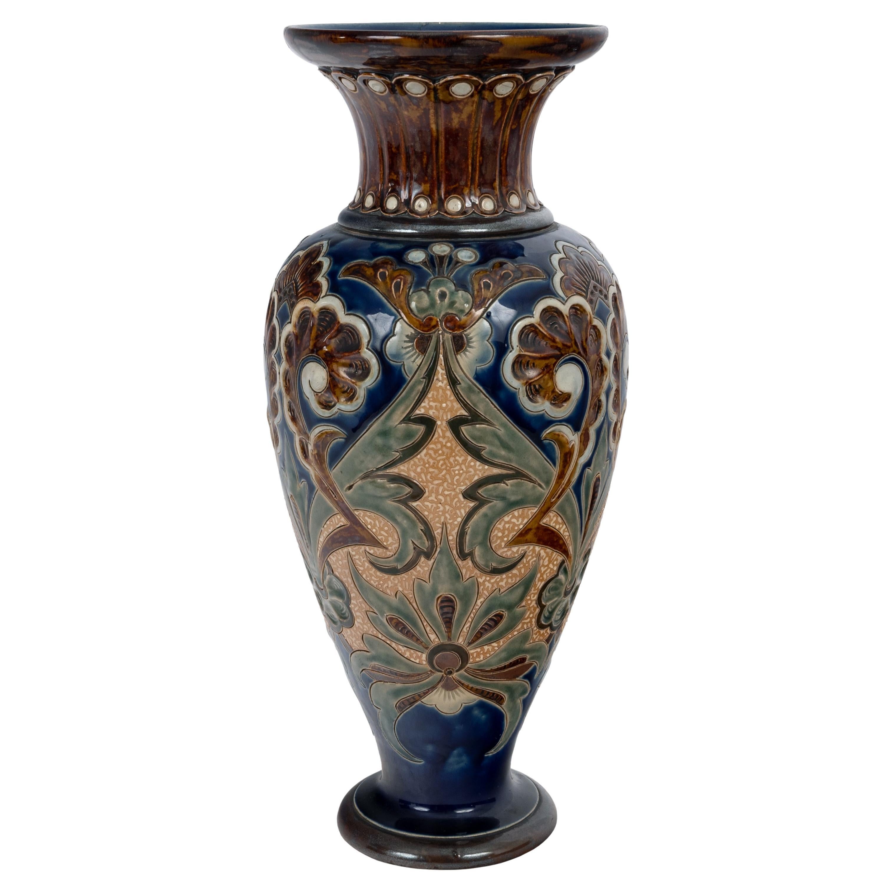 Large Antique Doulton Lambeth Silicon Ware Art Pottery Vase For Sale at  1stDibs | doulton silicon lambeth, large pottery vases