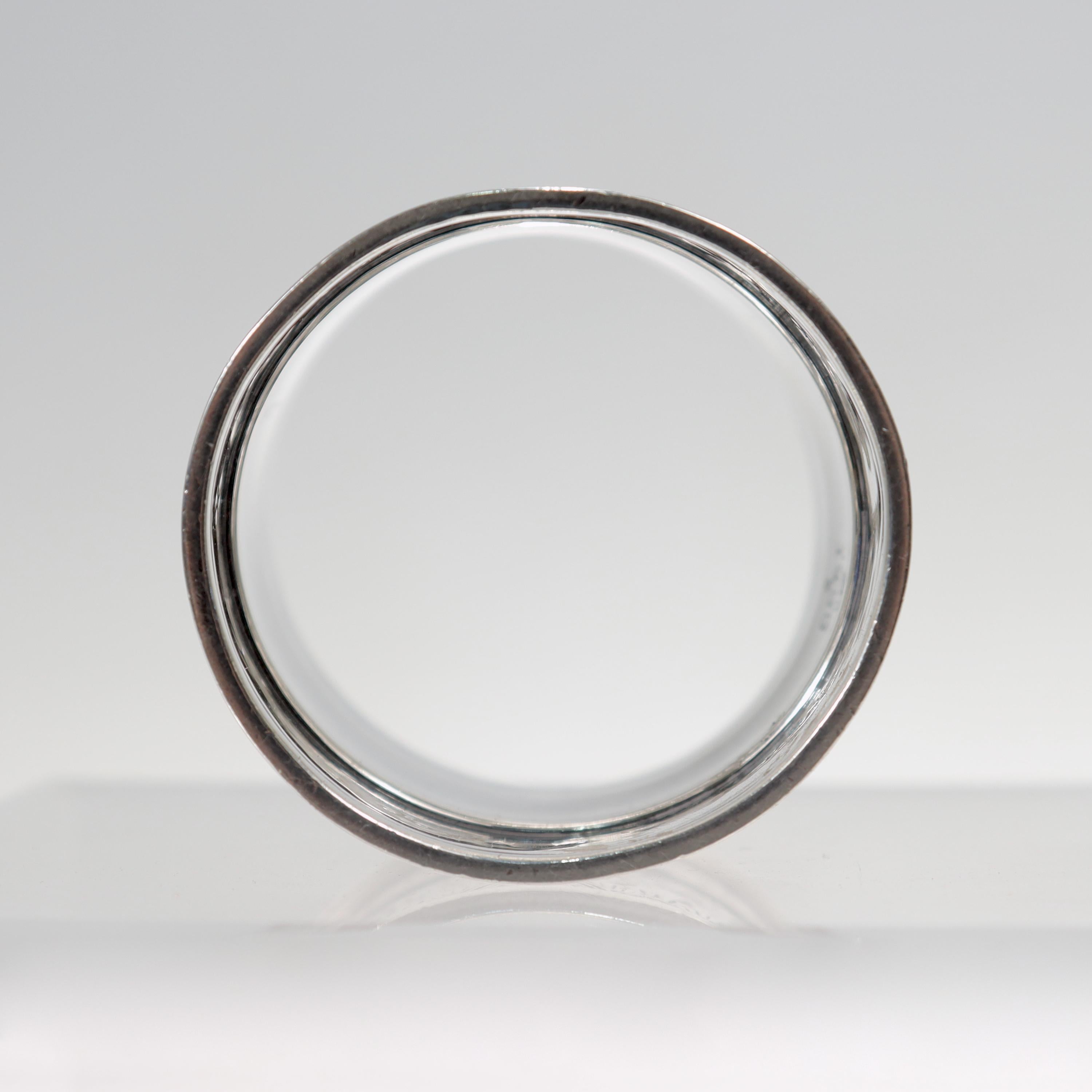 Women's or Men's Large Antique Aesthetic Movement Gorham Sterling Silver Napkin Ring