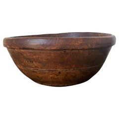 Grand bol antique en loupe d'Amérique