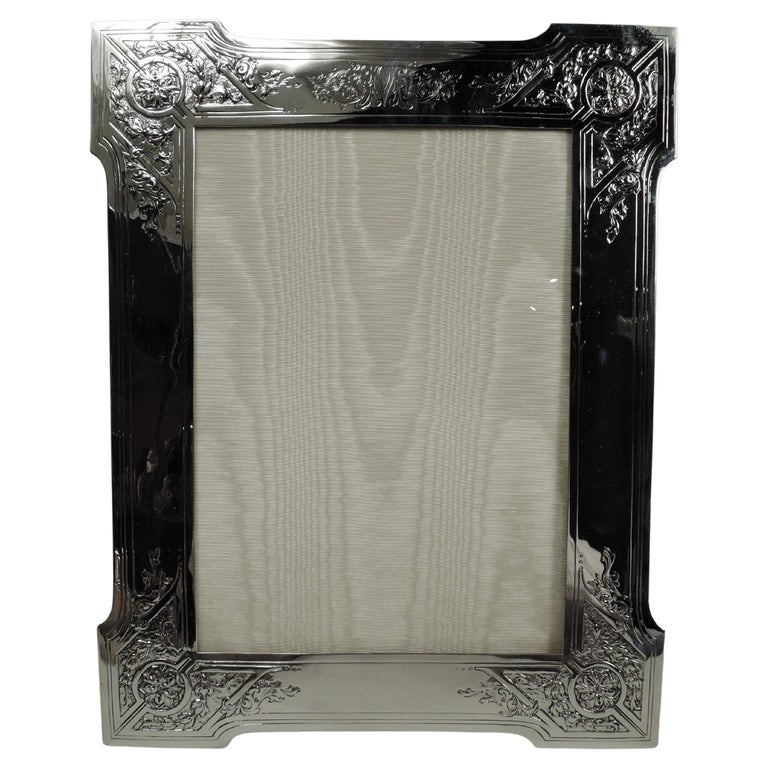 Large Antique American Edwardian Art Nouveau Picture Frame For Sale at