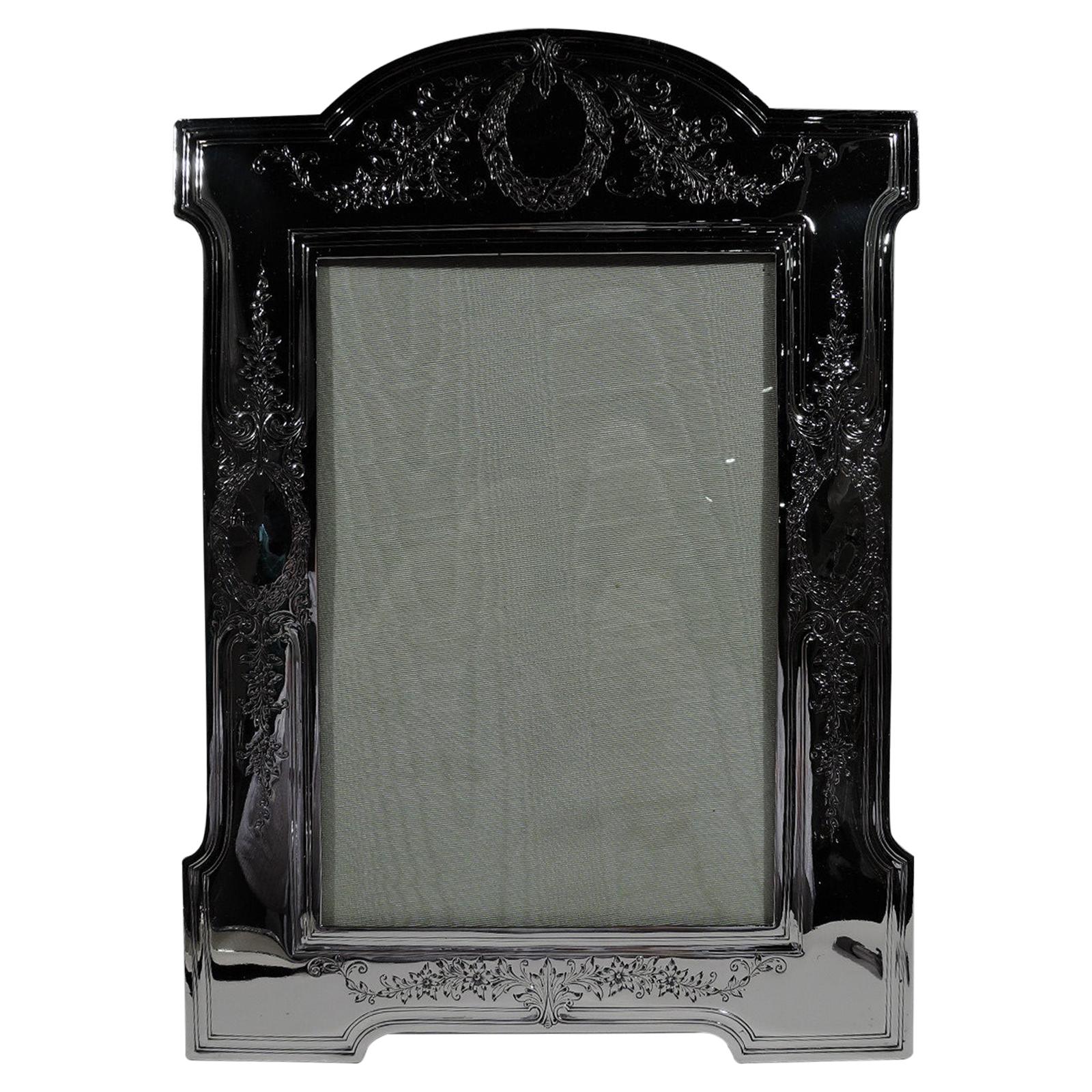 Large Antique American Edwardian Regency Sterling Silver Picture Frame