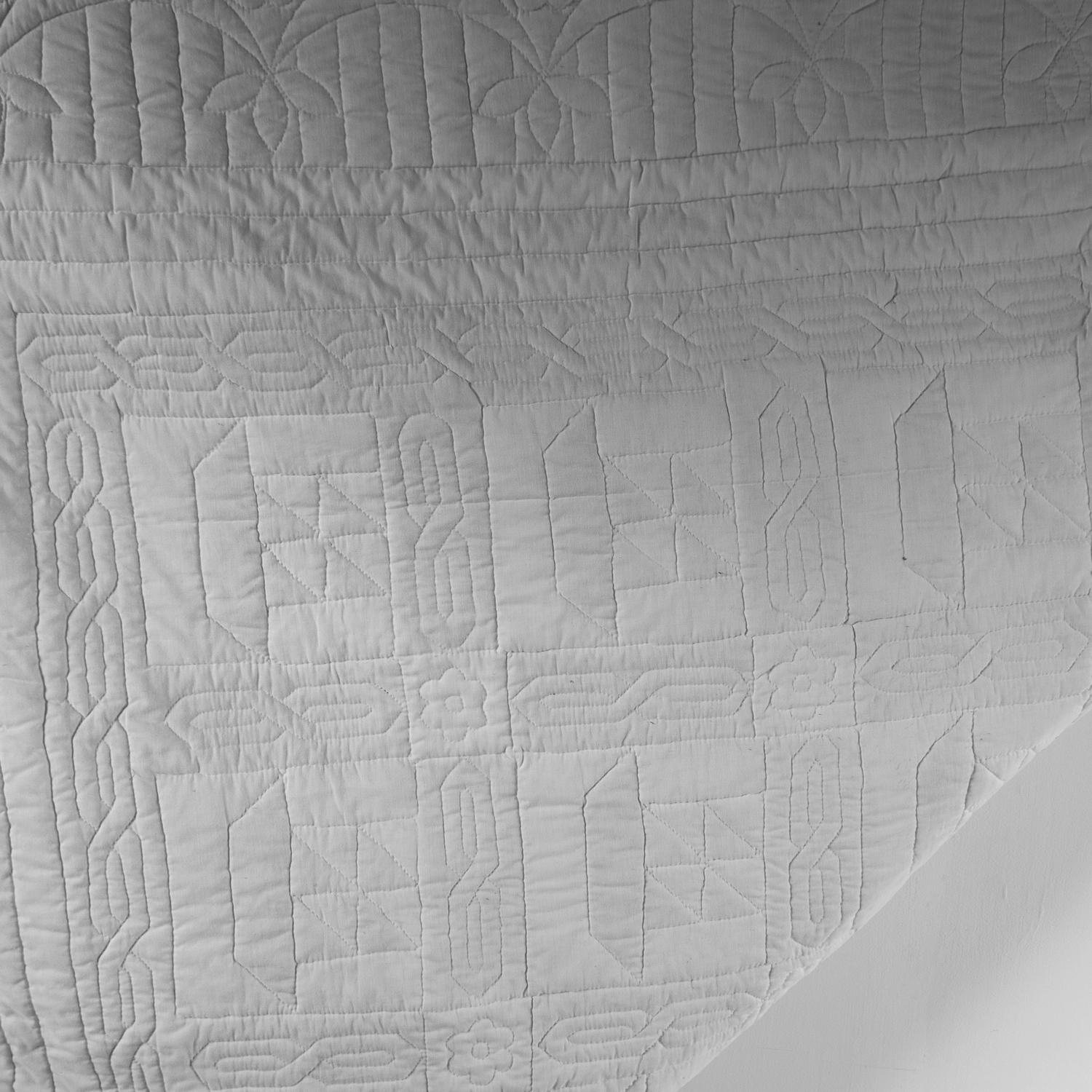 Colcha antigua americana cosida a mano, patrón de bloque de velero, principios del siglo XX en venta 5
