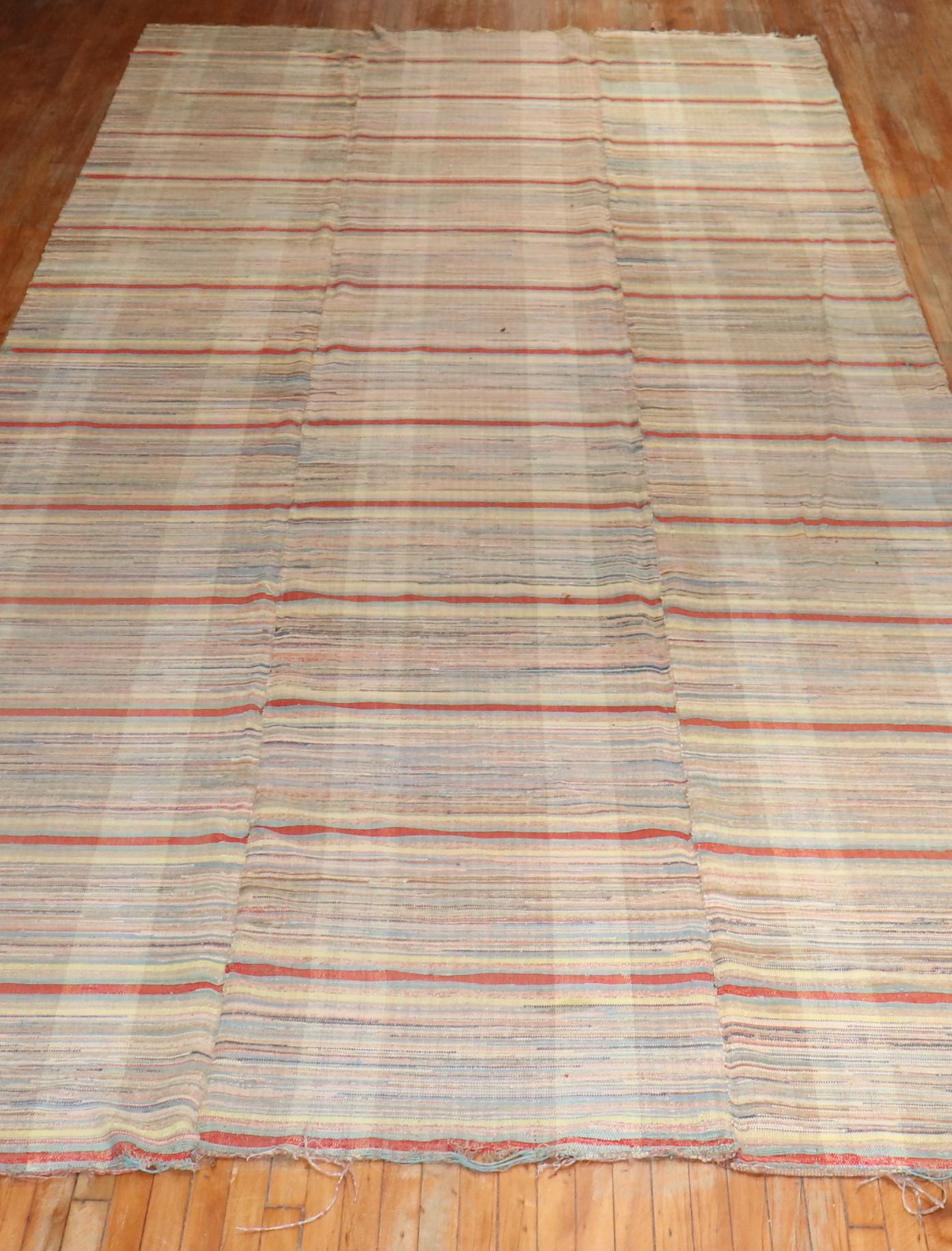 Large Antique American Rag Rug For Sale 5