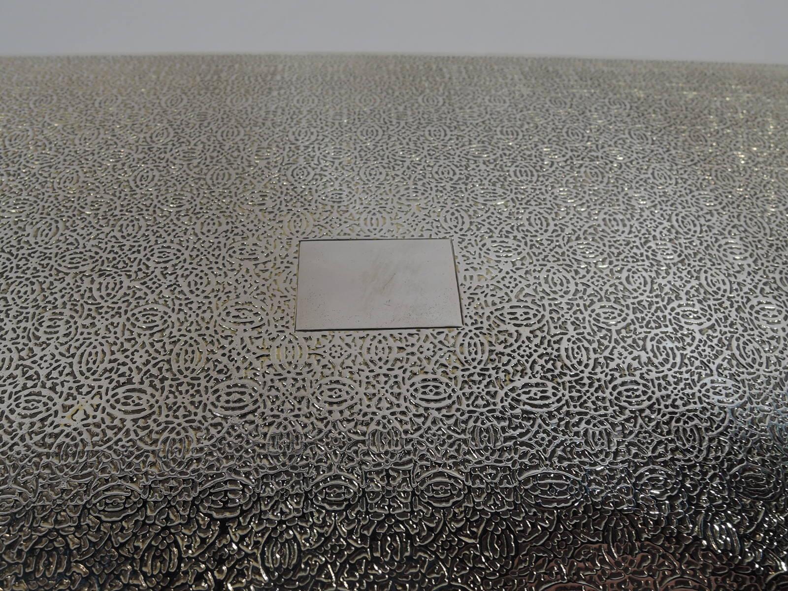 Modern Large Antique American Sterling Silver Box by Tiffany
