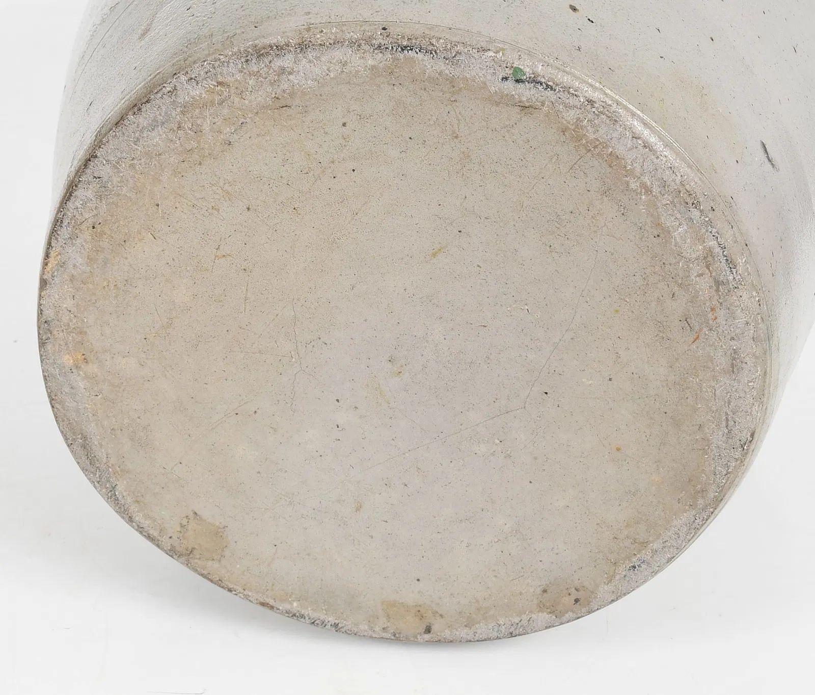 XIXe siècle Grande cruche ancienne en grès américain, décoration bleu cobalt, 19e siècle (5 gallons) en vente