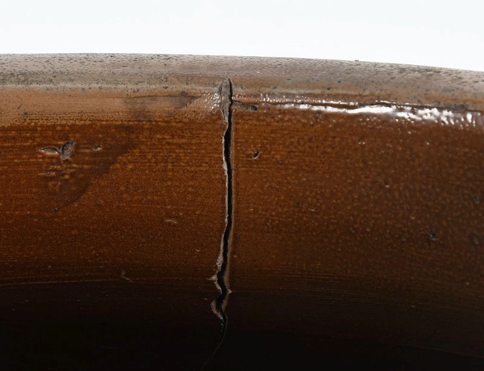 Grande cruche ancienne en grès américain, décoration bleu cobalt, 19e siècle (5 gallons) en vente 1