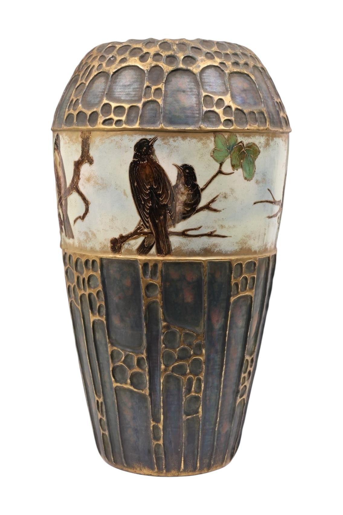 Early 20th Century Large Antique Amphora Vase -- 18 Inch Height For Sale