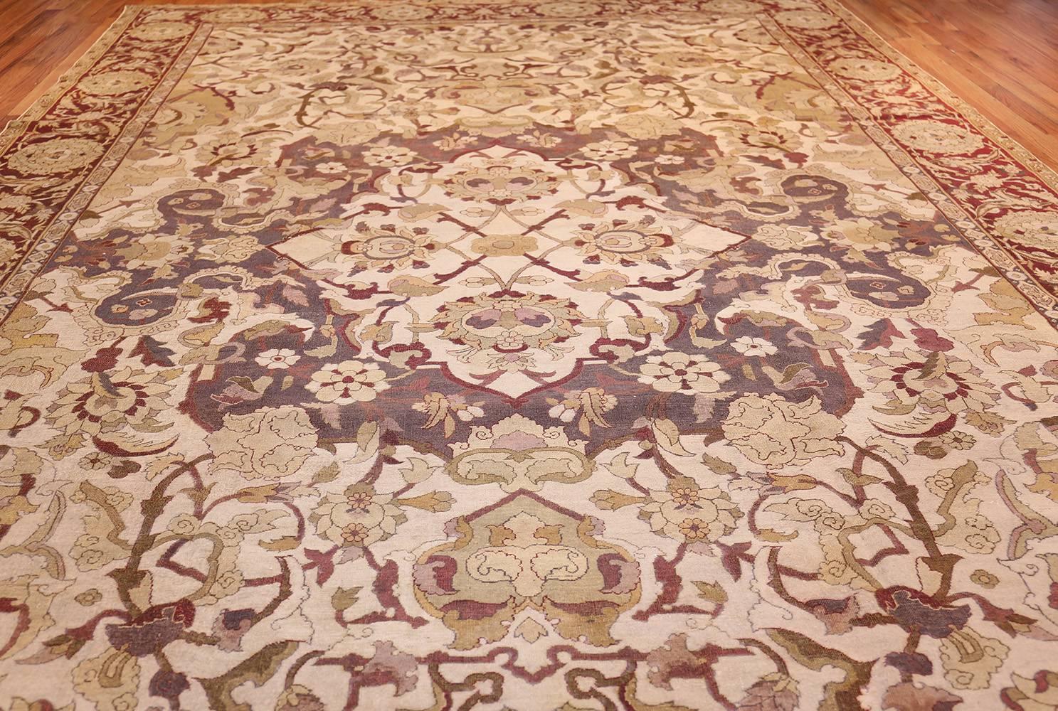 Art Nouveau Large Antique Amritsar Indian Carpet. Size: 10 ft 10 in x 17 ft 6 in