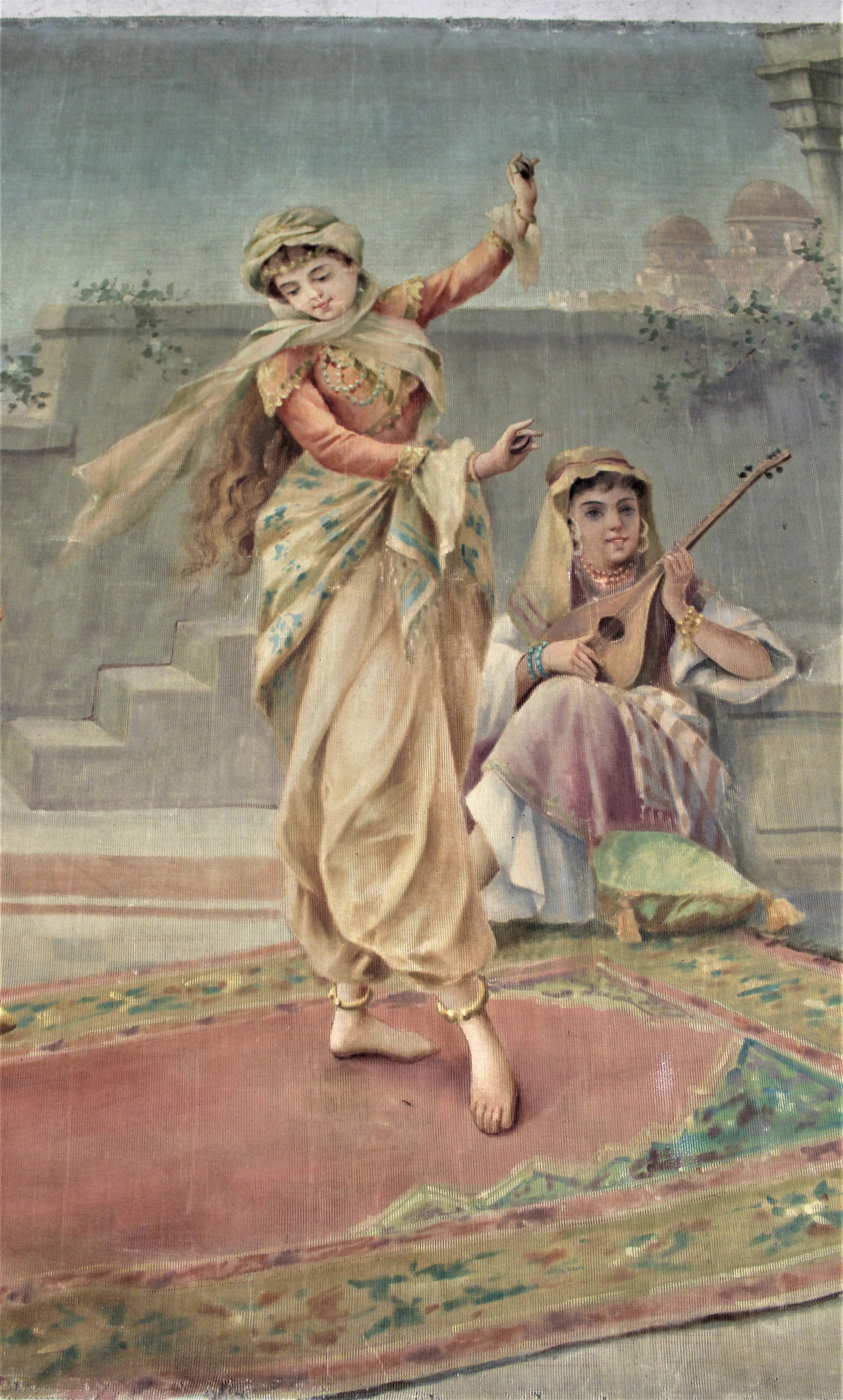 peinture indienne sur tissu