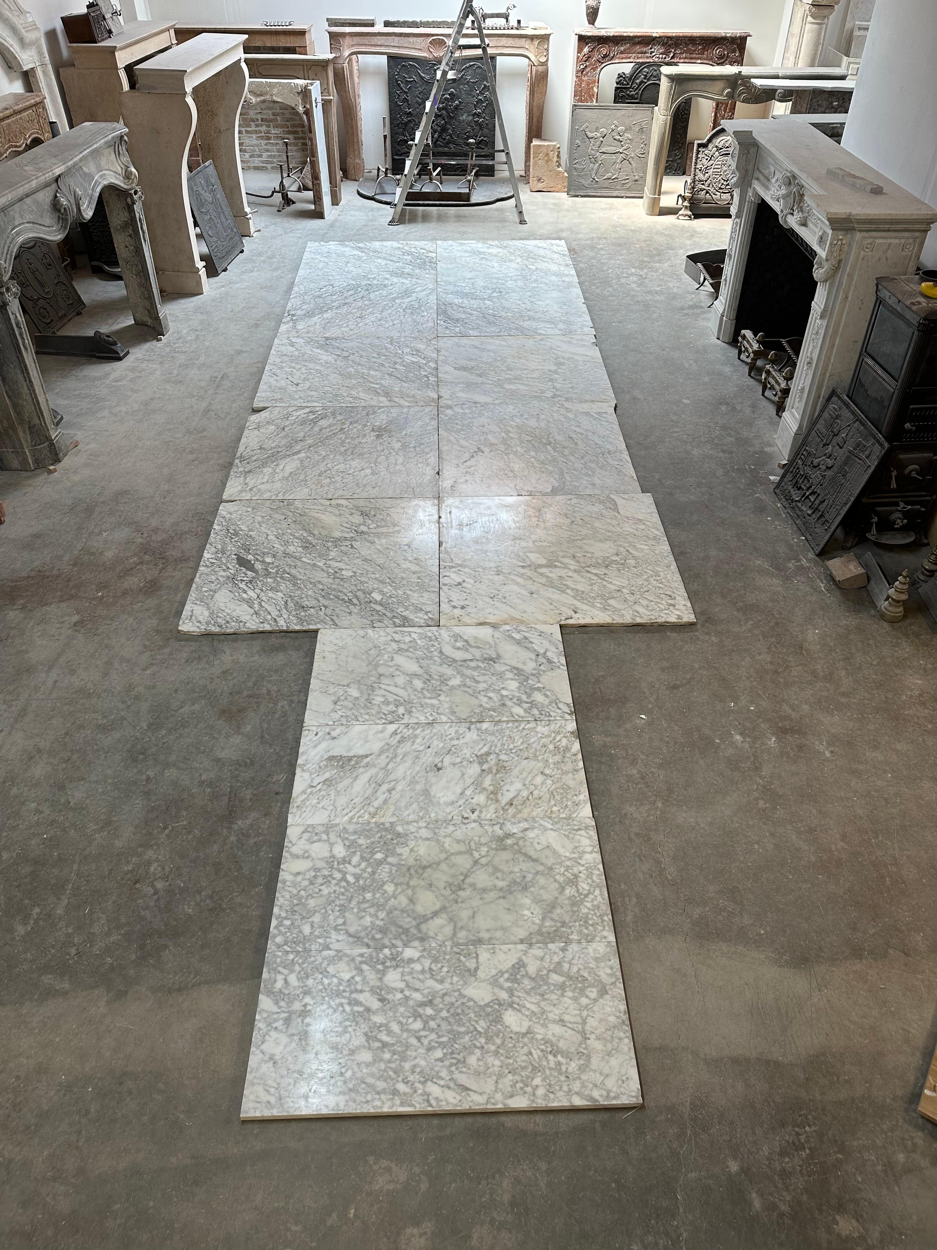 Large Antique Arbescato Marble Floor Tiles For Sale 7