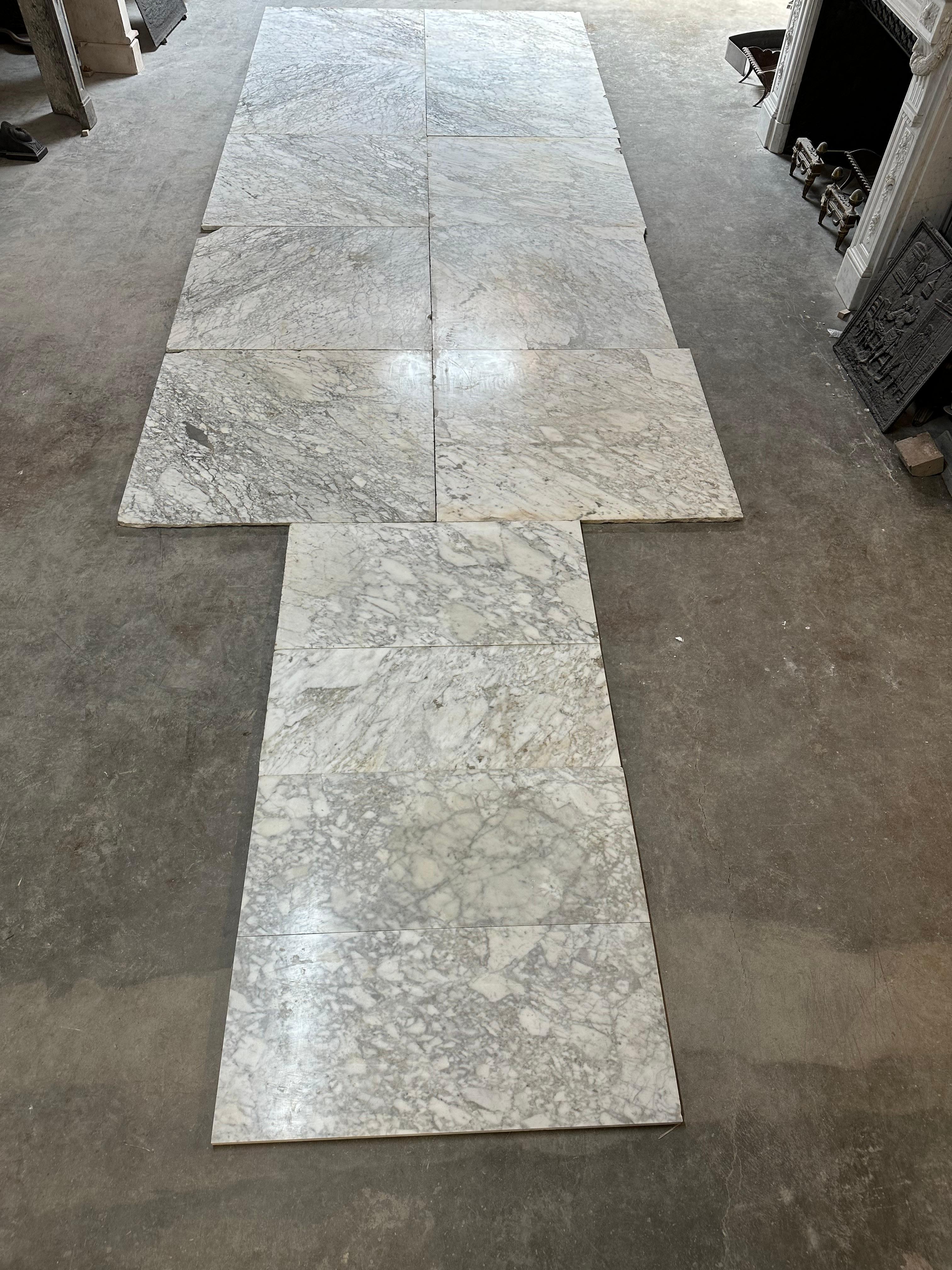 Large Antique Arbescato Marble Floor Tiles For Sale 8