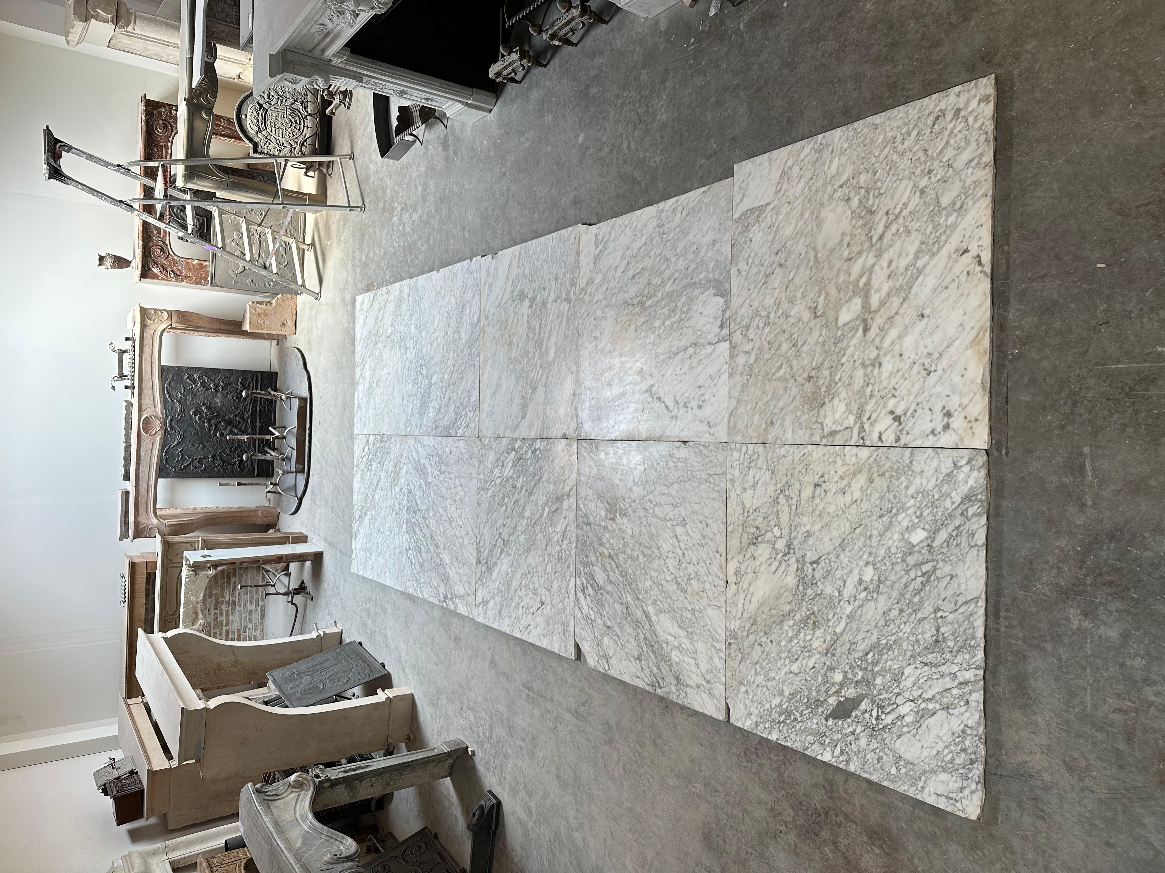Large Antique Arbescato Marble Floor Tiles For Sale 10