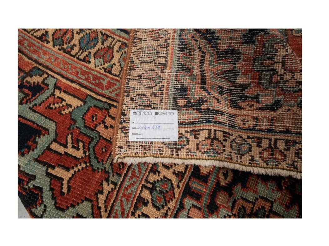nr. 853 -  One of the sturdiest carpets from my collection. Classic but sober in colors and yet most elegant that I have in my gallery: I love it,  even if it has an important locket, but it's antique,  dating from the period of the Shah.  In the