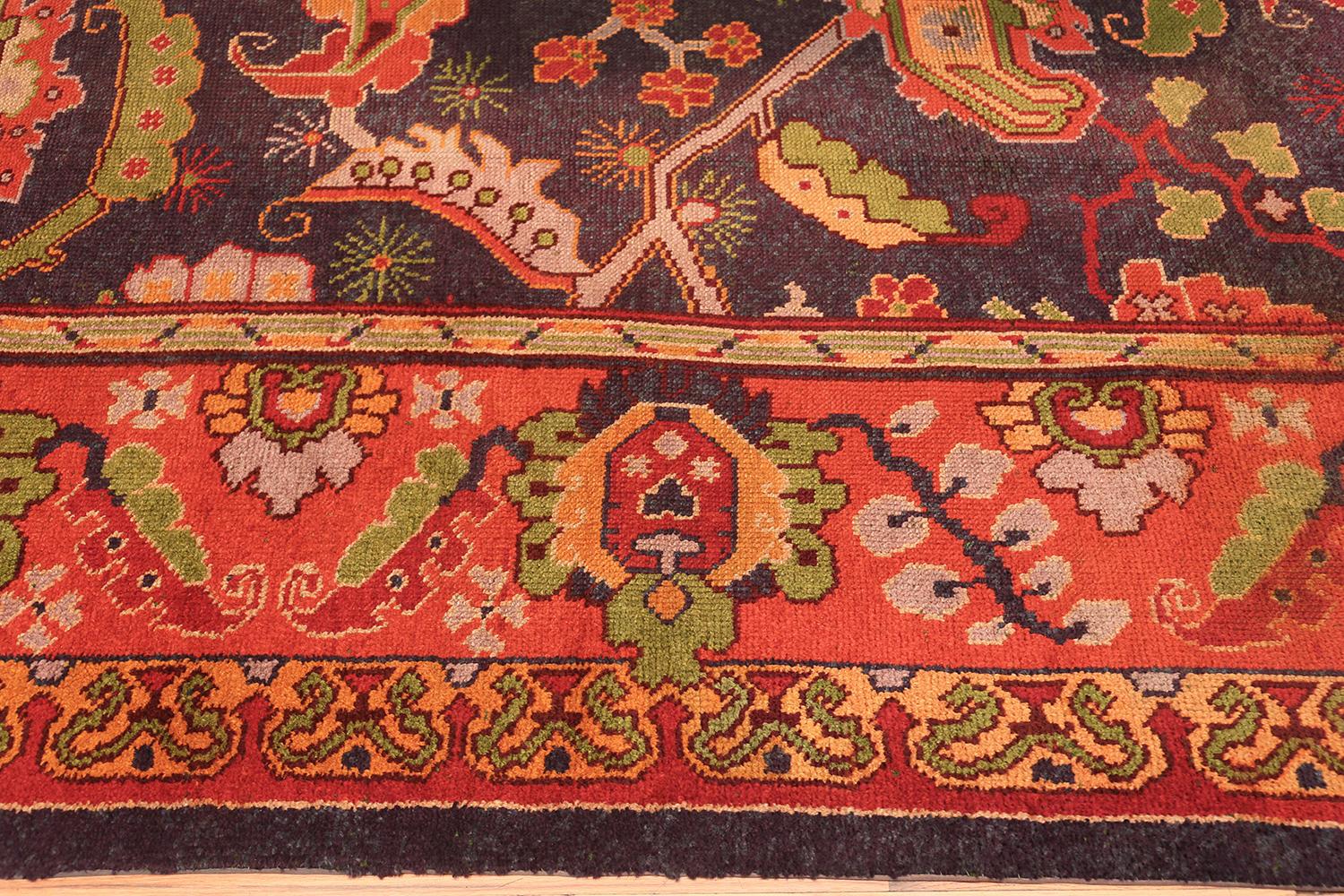 Large antique Art & Craft rug by Gavin Morton, origin: Ireland, circa 1910. Size: 11 ft 3 in x 17 ft (3.43 m x 5.18 m).


