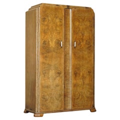 Grande armoire double SATIN WALNUT ART DECO CIRCA 1930's