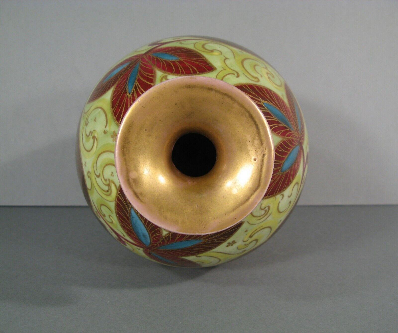 Large Antique Art Deco Limoges Porcelain Vase (1930s) - D&C° - 1Y203 5