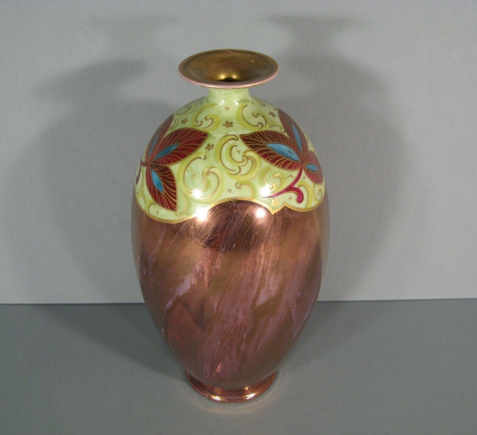Large Antique Art Deco Limoges Porcelain Vase (1930s) - D&C° - 1Y203 In Good Condition In Bordeaux, FR