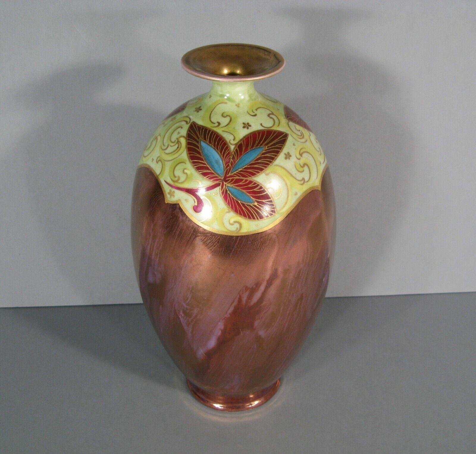 Large Antique Art Deco Limoges Porcelain Vase (1930s) - D&C° - 1Y203 1