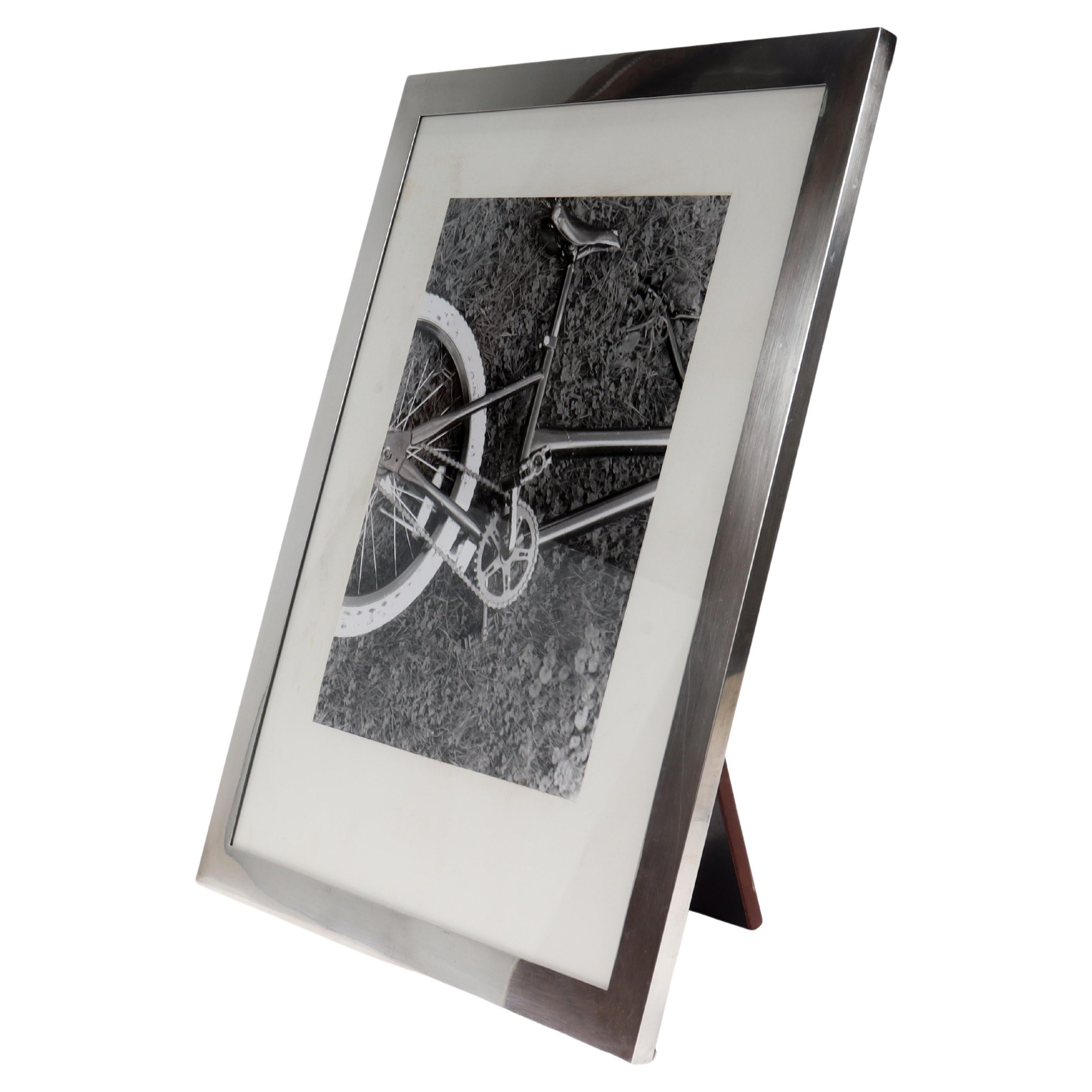 Large Antique Art Deco Period American Sterling Silver Picture or Photo Frame For Sale