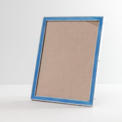 Gran Marco Antiguo Art Decó de Plata y Esmalte Guilloché Londres 1932