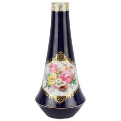 Large Antique Art Nouveau Period Cobalt Blue Meissen Porcelain Vase, circa 1900