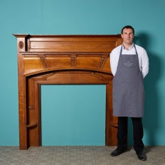 Large Antique Arts & Crafts Style Oak Fire Surround