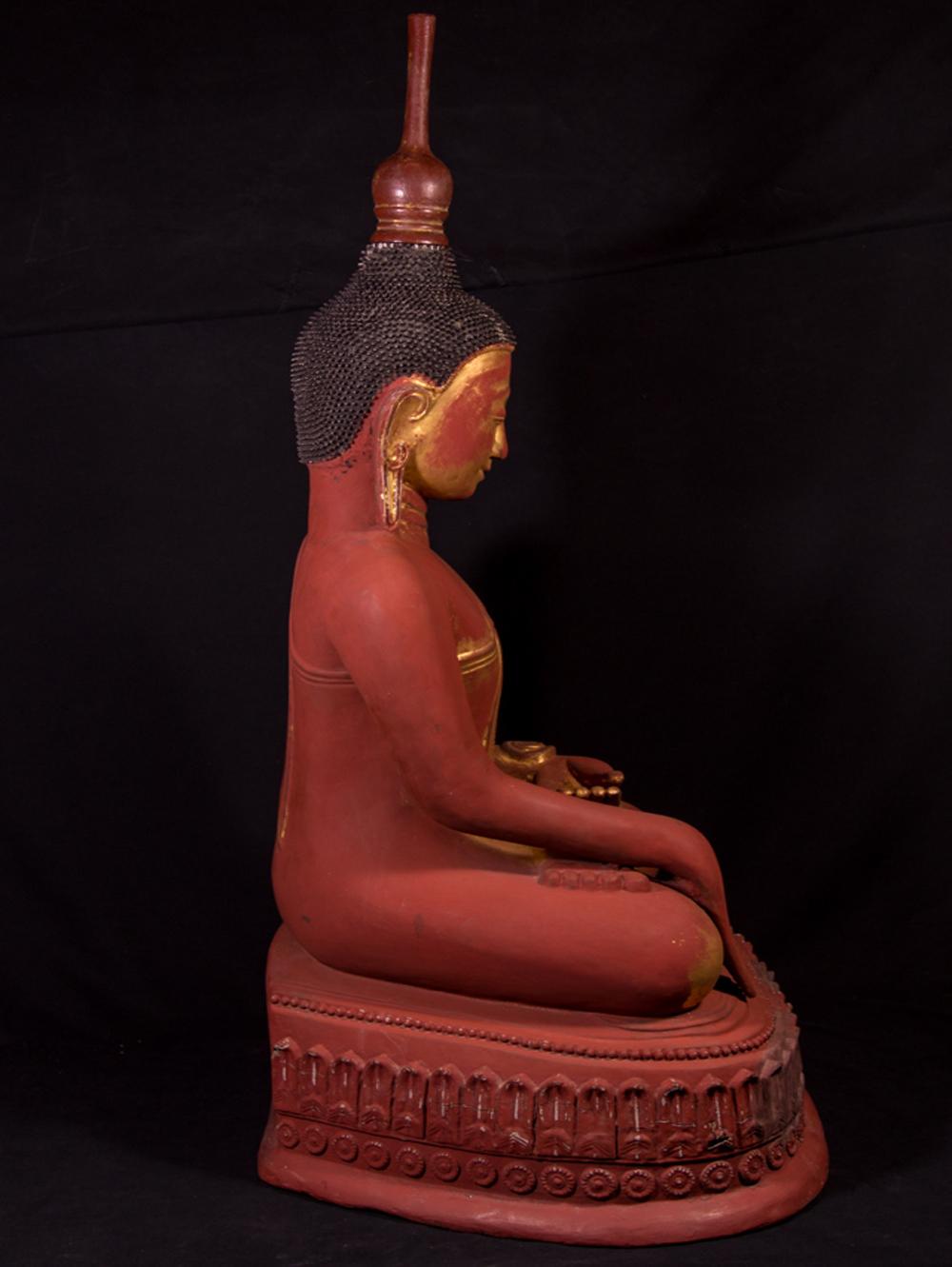 Large Antique Ava Buddha Statue from Burma For Sale 6