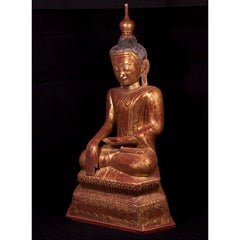 Large Antique Ava Buddha Statue from Burma