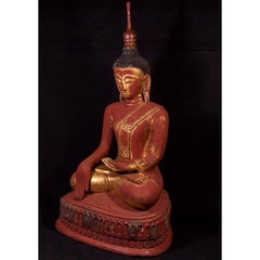 Large Antique Ava Buddha Statue from Burma