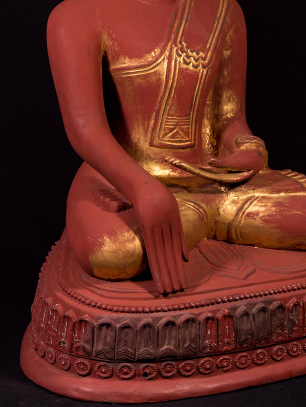 Burmese Large Antique Ava Buddha Statue from Burma For Sale