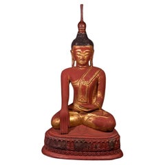 Large Antique Ava Buddha Statue from Burma
