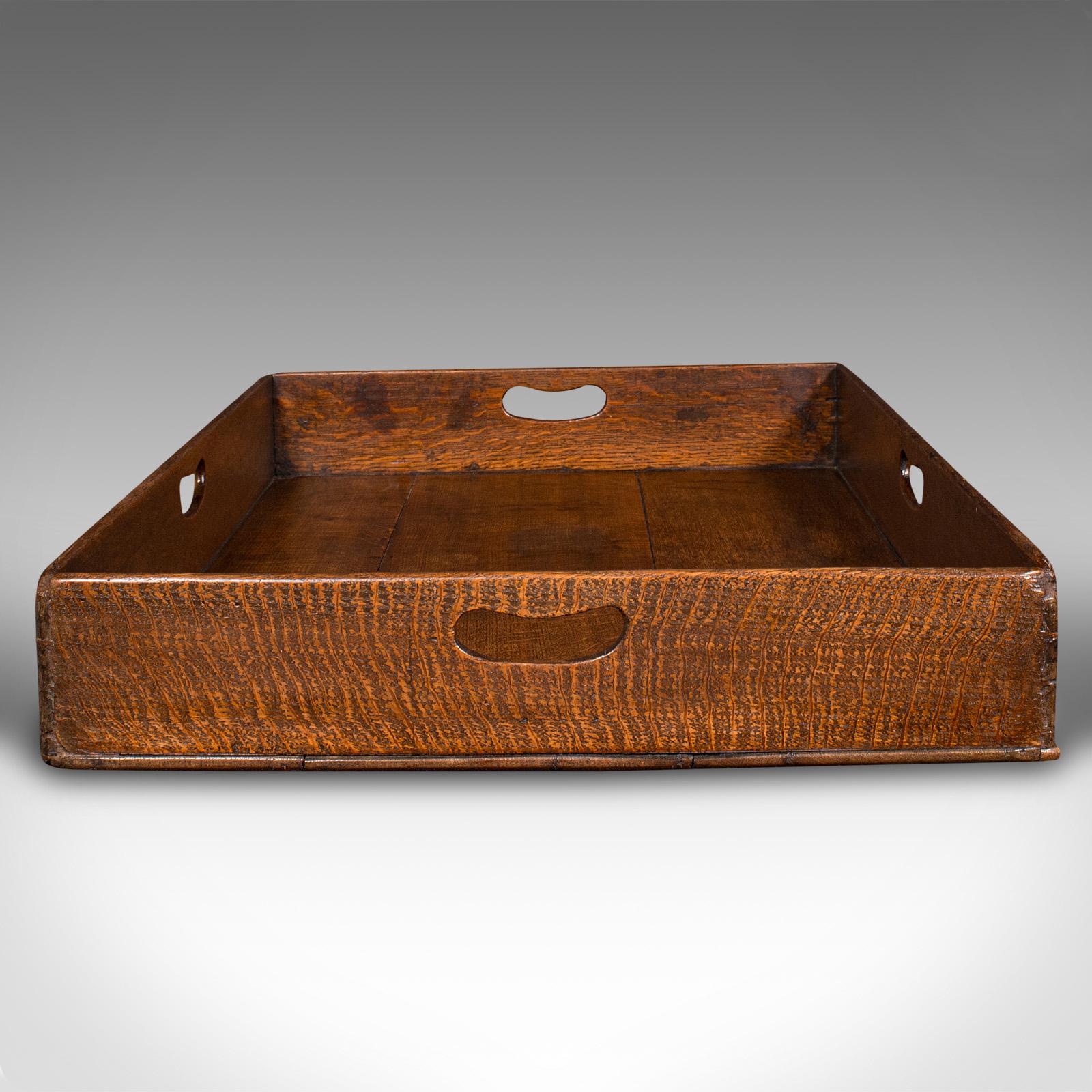 Large Antique Baker's Tray, English, Oak, Butler, Serving, Georgian, Circa 1750 In Good Condition In Hele, Devon, GB