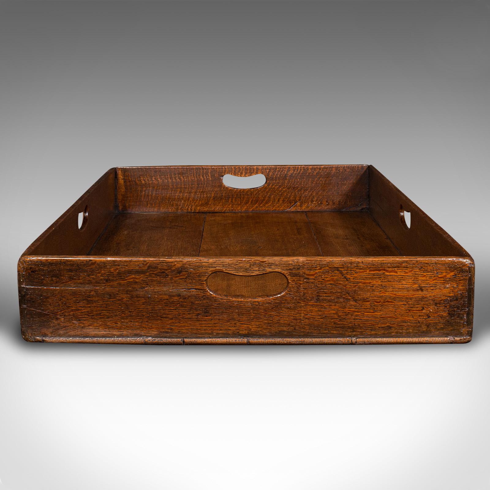 Mid-18th Century Large Antique Baker's Tray, English, Oak, Butler, Serving, Georgian, Circa 1750