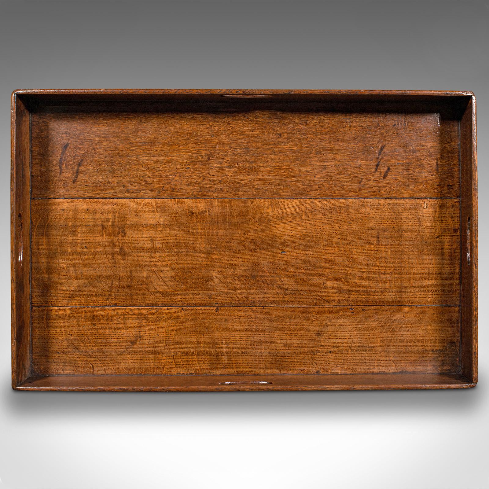 Large Antique Baker's Tray, English, Oak, Butler, Serving, Georgian, Circa 1750 1