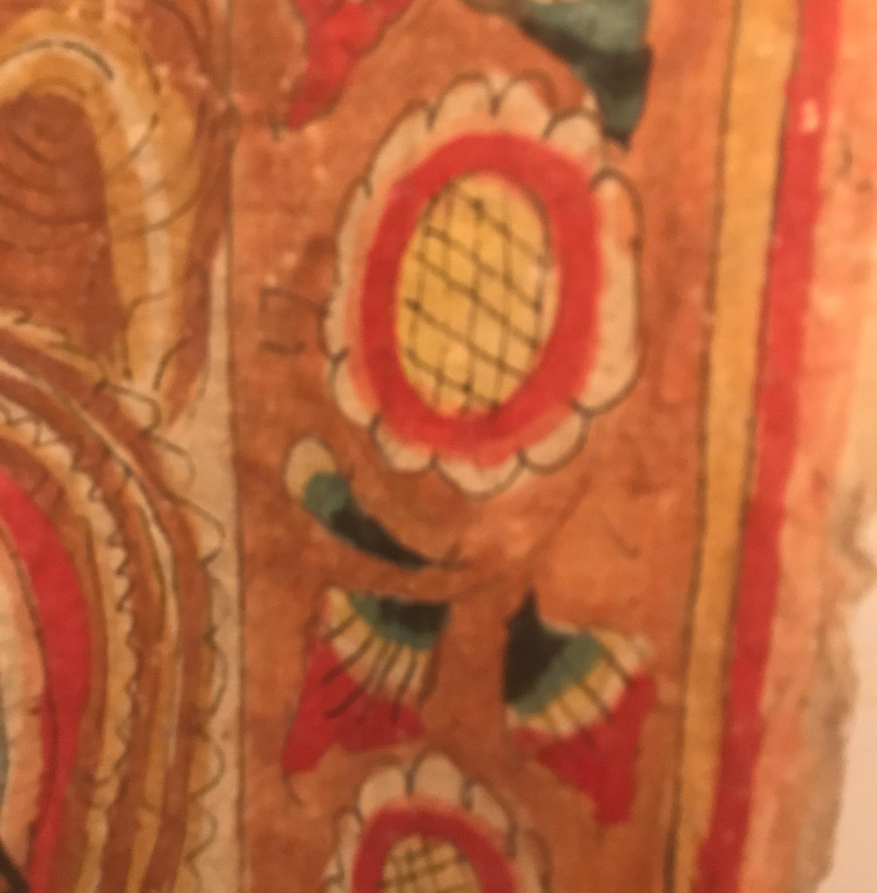 Großer antiker Balinesischer handgewebter und bemalter Batik-Wandteppich 9