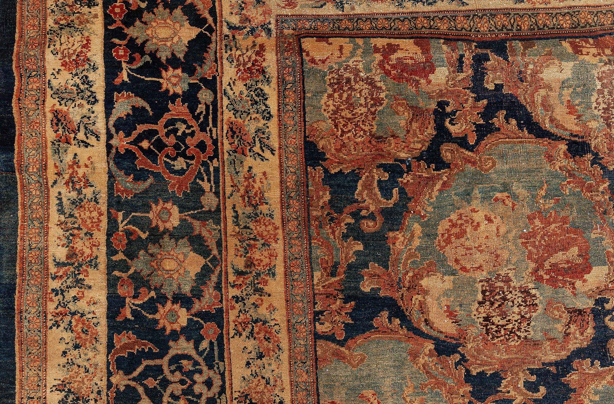 Wool Doris Leslie Blau Oversized Antique Persian Bidjar Rug size adjusted For Sale