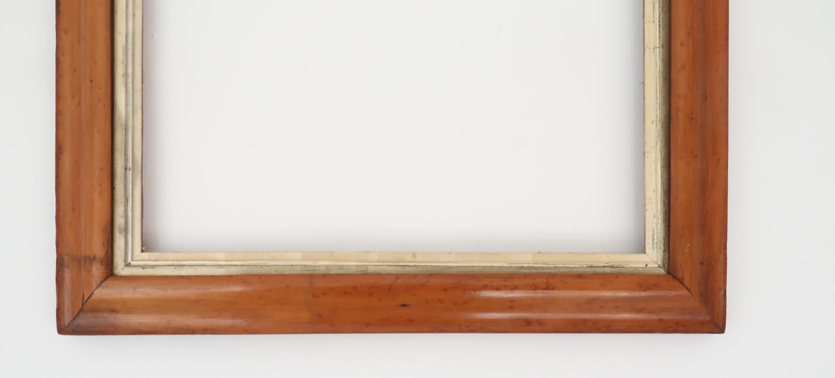 Large Antique Birds Eye Maple Picture Frame. English, 19th Century Arte popular