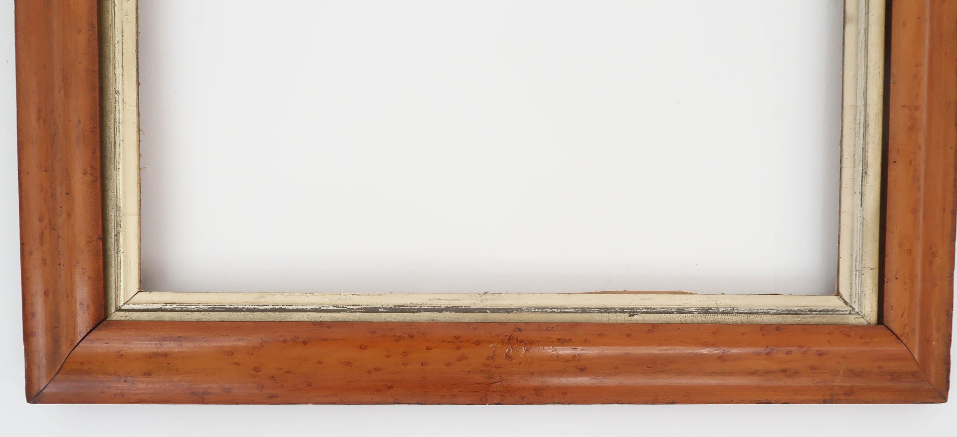 Large Antique Birds Eye Maple Picture Frame. English, 19th Century Inglés