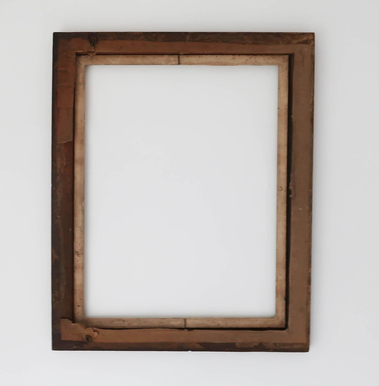 Large Antique Birds Eye Maple Picture Frame. English, 19th Century Chapado