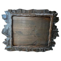 Großer antiker, handgeschnitzter Bilderrahmen in Baumrindenform aus dem Black Forest, um 1900