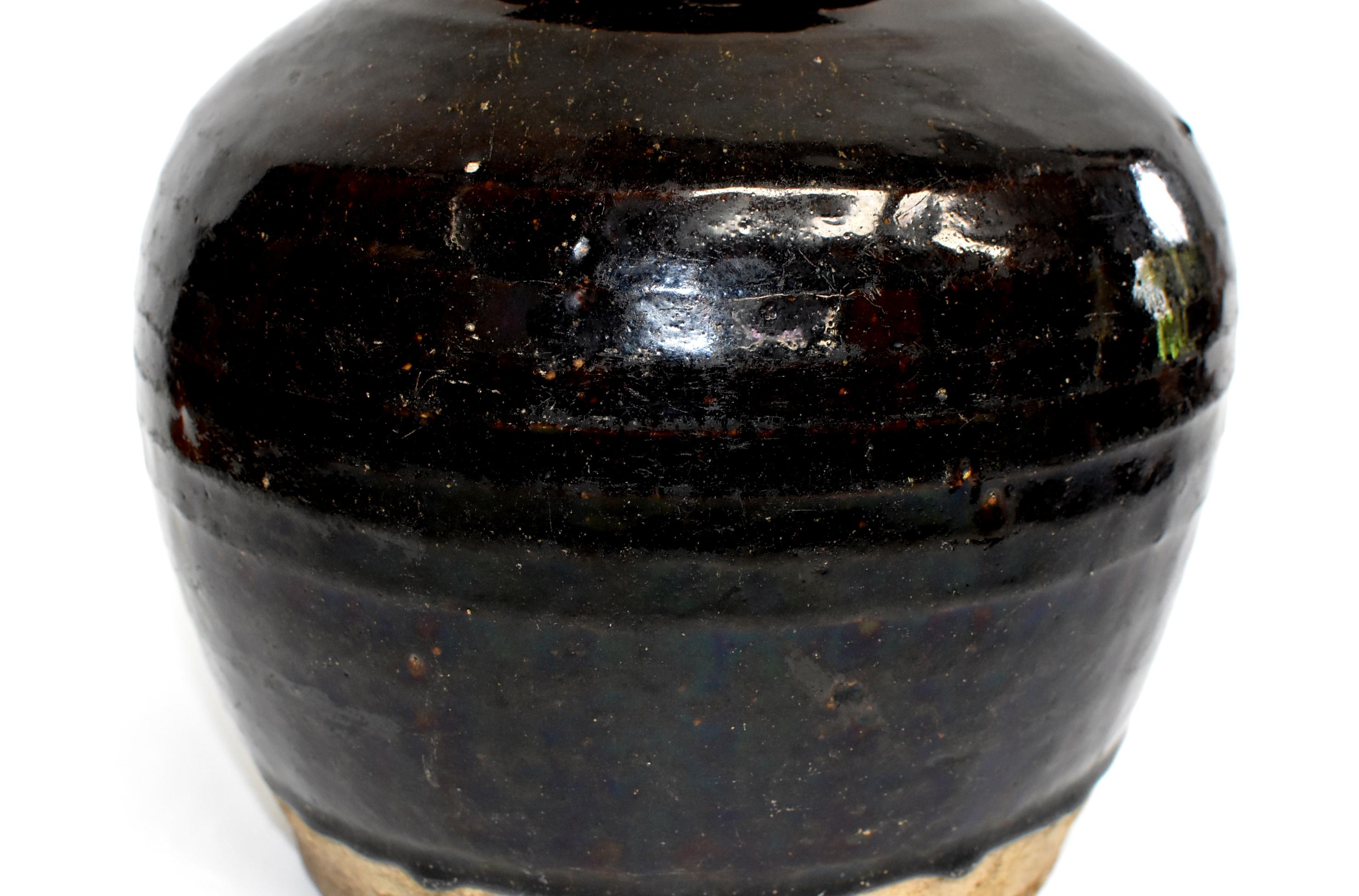 Grande jarre noire ancienne:: poterie chinoise faite à la main 4