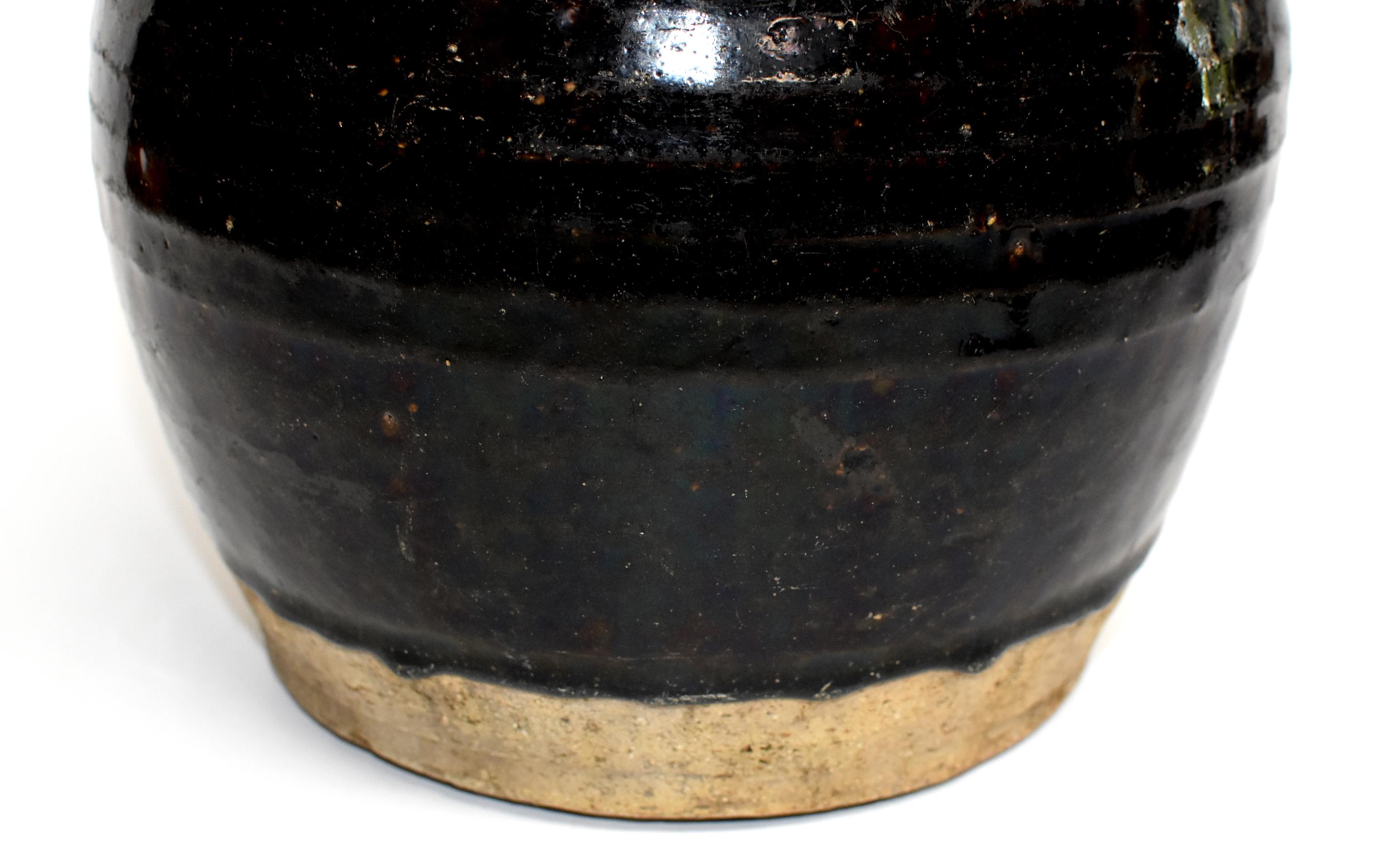 Grande jarre noire ancienne:: poterie chinoise faite à la main 5