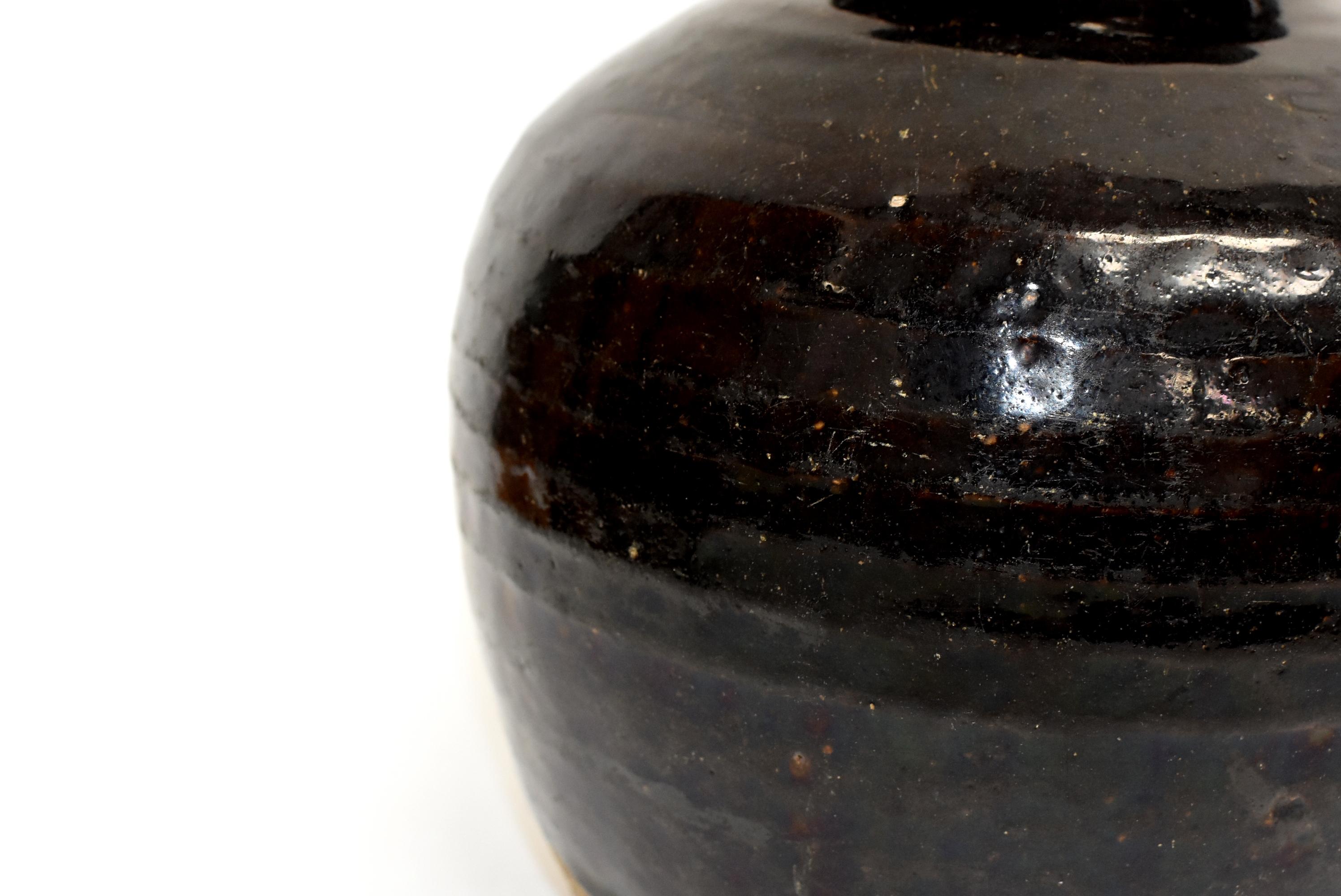 Grande jarre noire ancienne:: poterie chinoise faite à la main 6