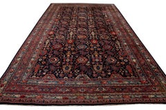 Large Antique Blue Bidjar Wool Rug
