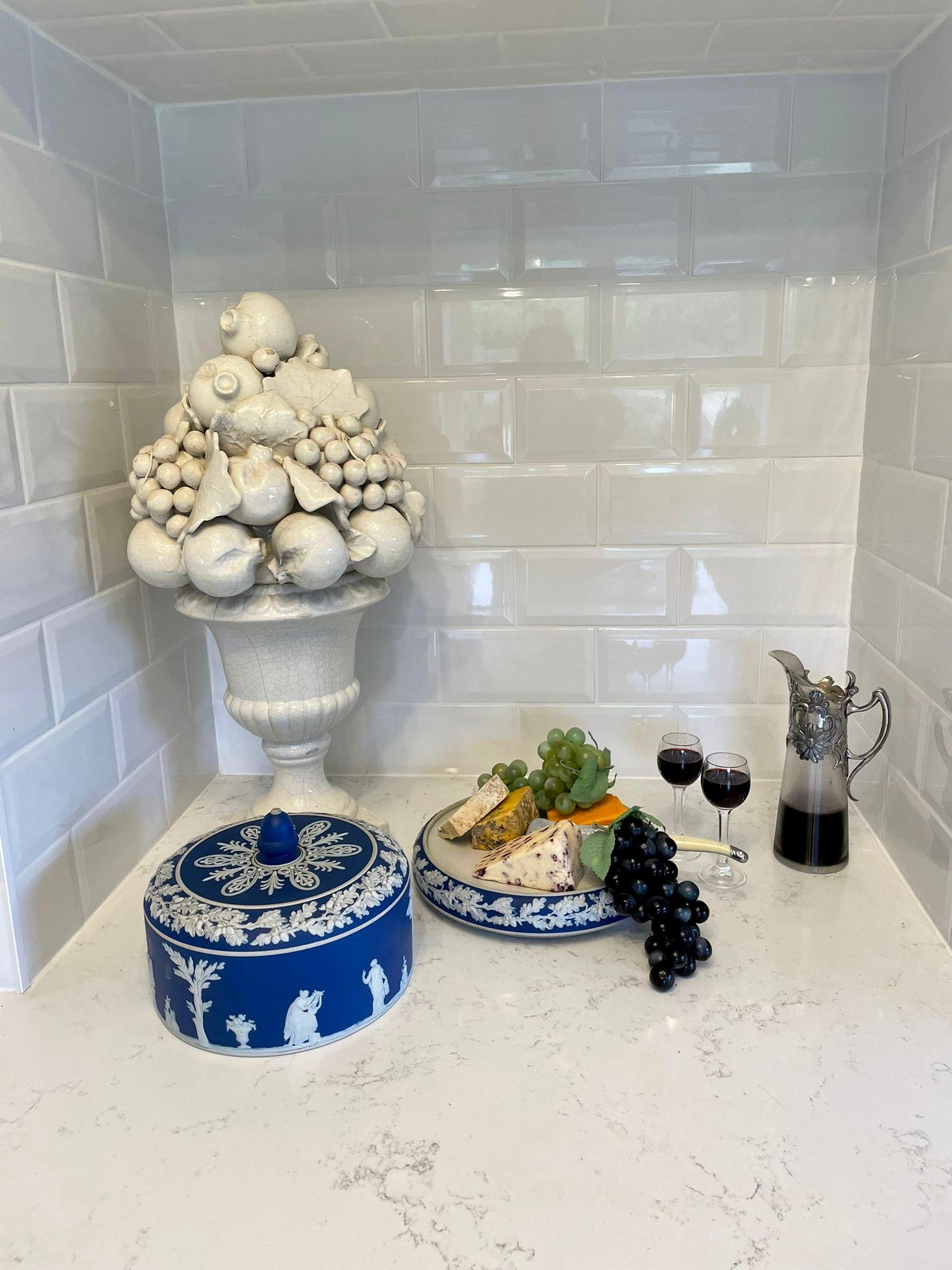 19th Century Large Antique Blue & White Wedgwood Jasperware Cheese Dish