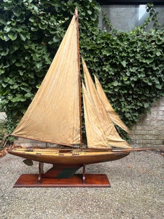 Large Antique Boat Model