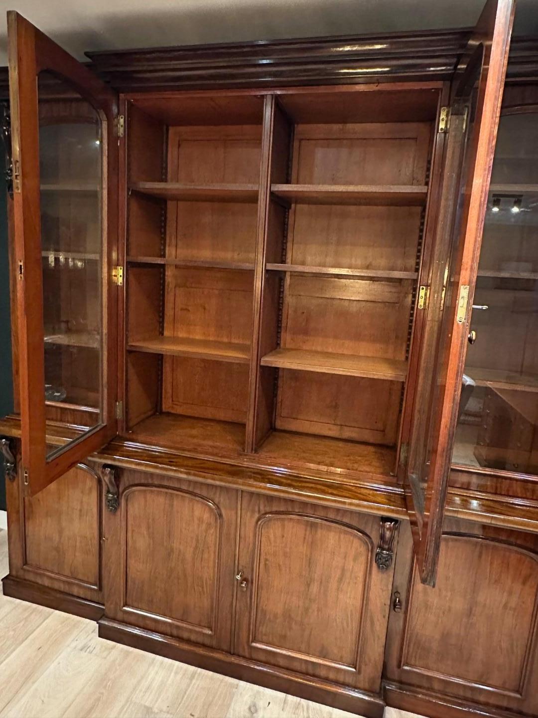 Large antique bookcase For Sale 5