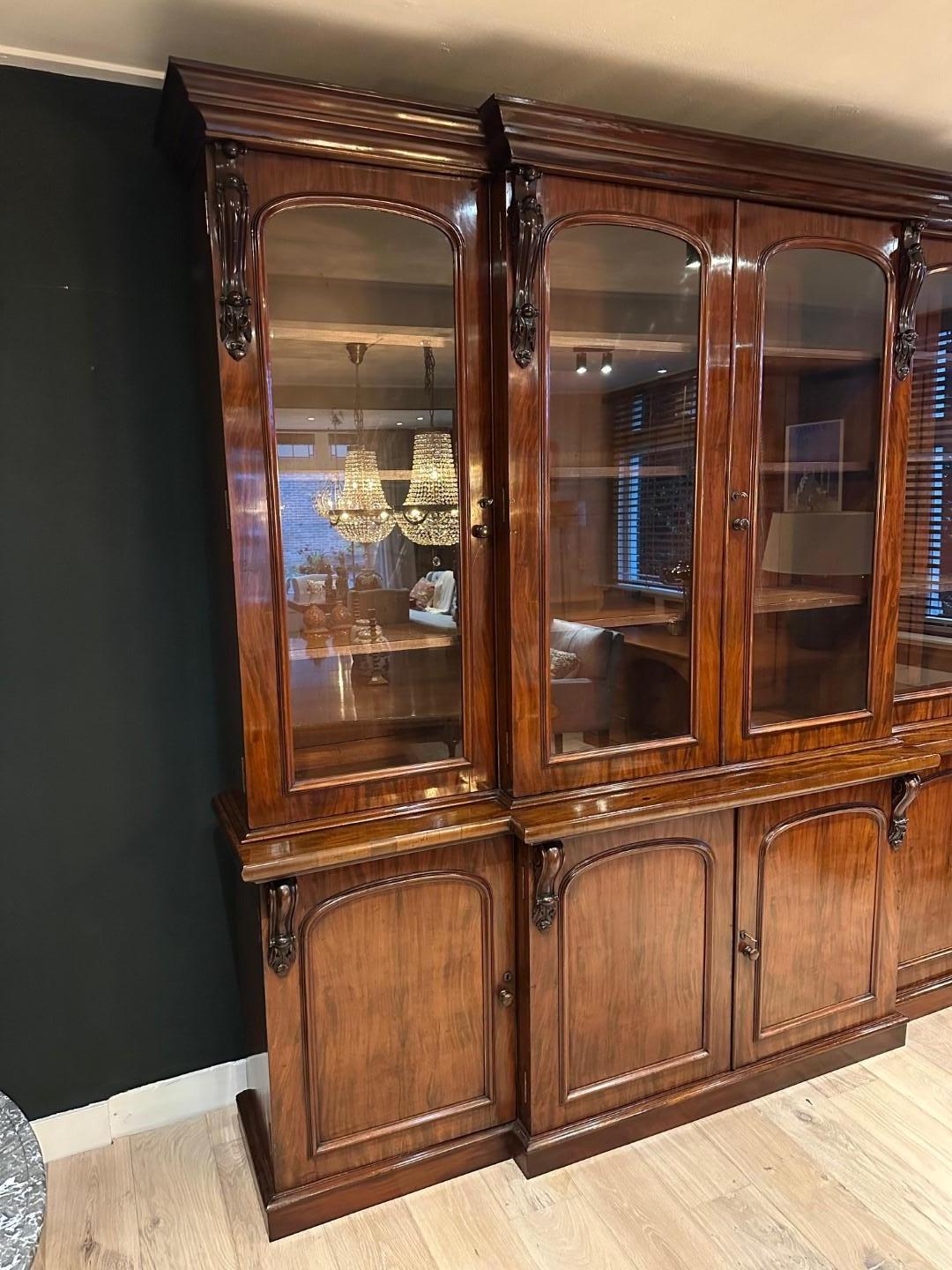 Large antique bookcase For Sale 7